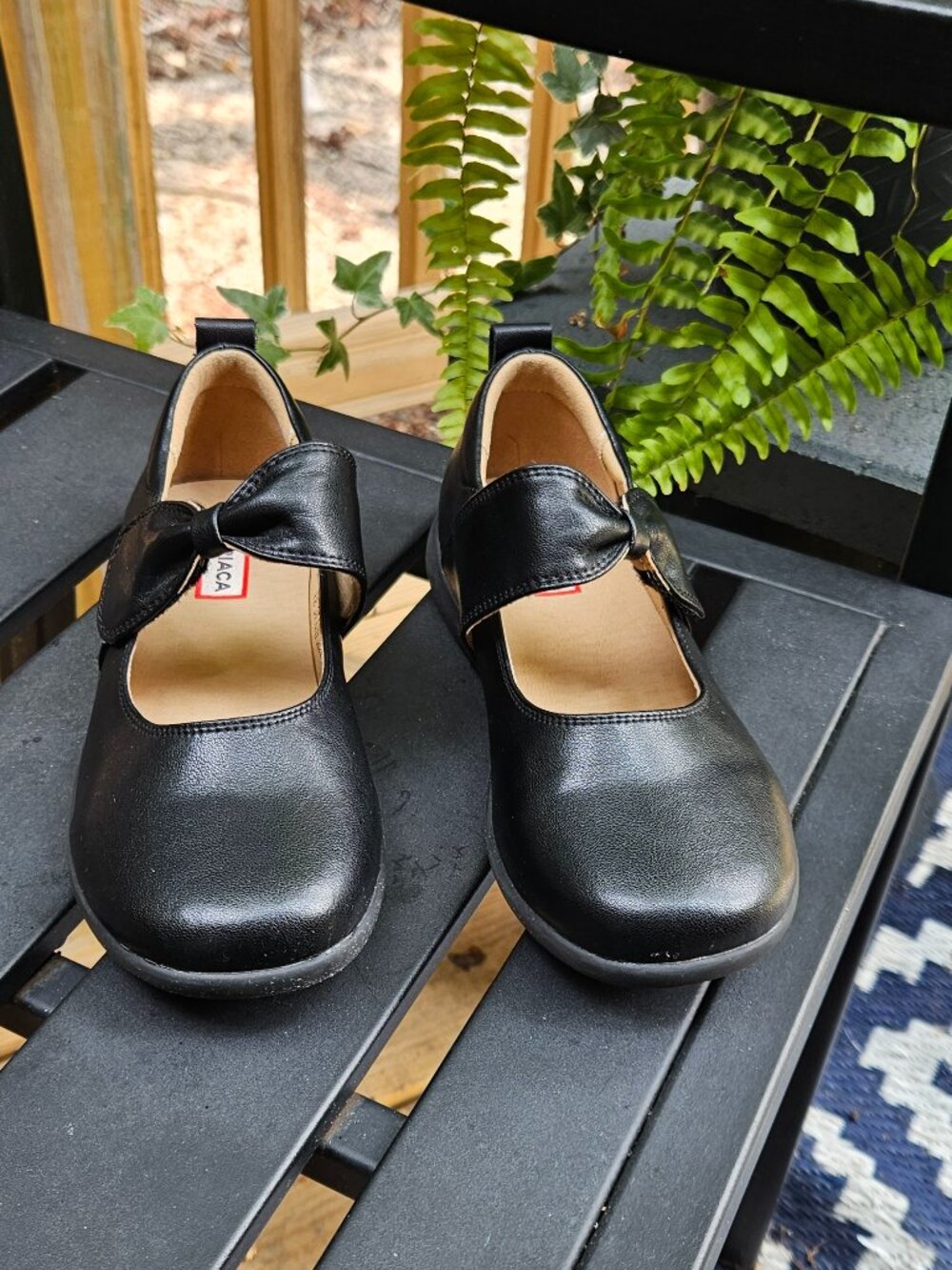Ariaca Kids Mary Jane Leather Black Size 1.5